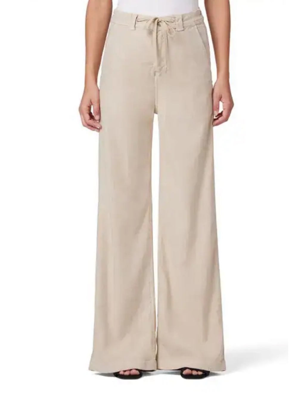 Hudson Jeans white Wide-Leg Drawstring Pants